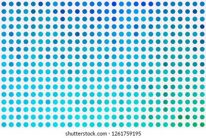 Light Blue, Green vector template with circles. Beautiful colored illustration with blurred circles in nature style. Pattern for ads, booklets.