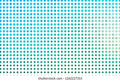 Light Blue, Green vector template with circles. Blurred decorative design in abstract style with bubbles. Pattern of water, rain drops.