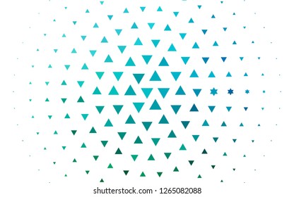 Light Blue, Green vector template with crystals, triangles. Beautiful illustration with triangles in nature style. Pattern for commercials.