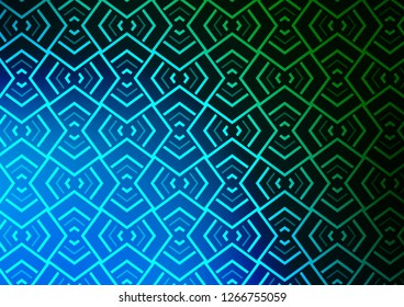 Light Blue, Green vector template with repeated sticks. Shining illustration with lines on abstract template. Pattern for ads, posters, banners.