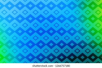 Light Blue, Green vector template with rhombus. Decorative design in abstract style with rectangles. Modern template for your landing page.