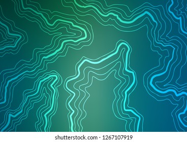 Light Blue, Green vector template with bent lines. Colorful illustration in abstract marble style with gradient. Marble design for your web site.