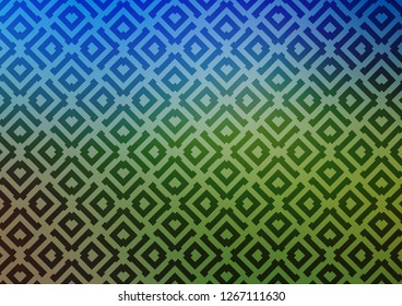 Light Blue, Green vector template with sticks, squares. Modern geometric abstract illustration with lines, squares. Best design for your ad, poster, banner.