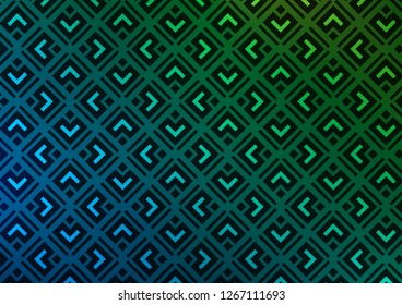 Light Blue, Green vector template with sticks, squares. Shining colorful illustration with lines, rectangles. Pattern for business booklets, leaflets.