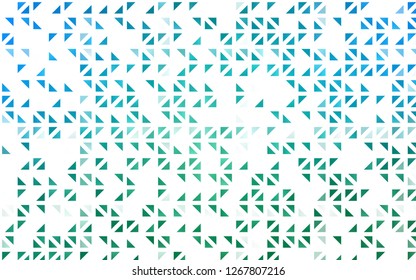Light Blue, Green vector template with crystals, triangles. Modern abstract illustration with colorful triangles. Best design for your ad, poster, banner.