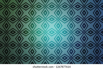 Light Blue, Green vector template with rhombus. Rectangles on abstract background with colorful gradient. The template can be used as a background.