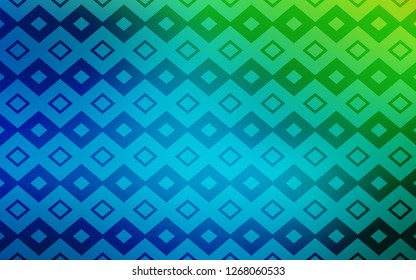 Light Blue, Green vector template with rhombus. Rectangles on abstract background with colorful gradient. Modern template for your landing page.