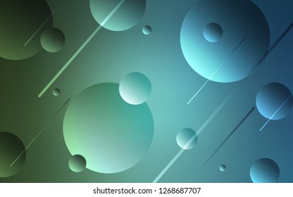 Light Blue, Green vector template with circles. Beautiful colored illustration with blurred circles in nature style. Pattern can be used for ads, leaflets.