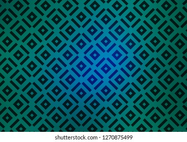 Light Blue, Green vector template with sticks, squares. Glitter abstract illustration with colorful lines, rhombuses. Pattern for websites, landing pages.
