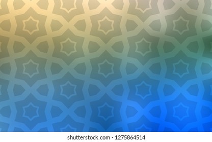 Light Blue, Green vector template with sky stars. Shining colored illustration with stars. Best design for your ad, poster, banner.