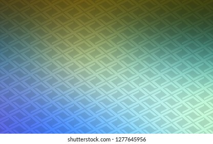 Light Blue, Green vector template with crystals, rectangles. Glitter abstract illustration with rectangular shapes. Best design for your ad, poster, banner.