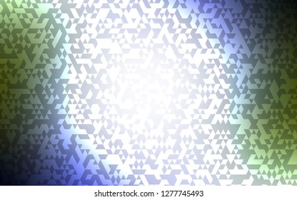 Light Blue, Green vector template with crystals, triangles. Modern abstract illustration with colorful triangles. Pattern for commercials.