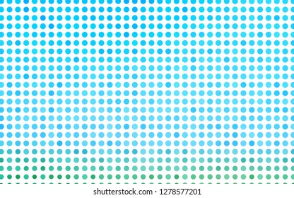 Light Blue, Green vector template with circles. Beautiful colored illustration with blurred circles in nature style. Pattern for ads, booklets.