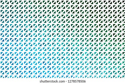 Light Blue, Green vector template with crystals, triangles. Illustration with set of colorful triangles. Pattern for commercials.