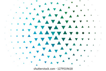 Light Blue, Green vector template with crystals, triangles. Decorative design in abstract style with triangles. Smart design for your business advert.