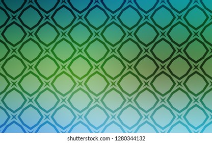 Light Blue, Green vector template with sky stars. Stars on blurred abstract background with gradient. Template for sell phone backgrounds.
