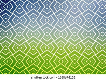 Light Blue, Green vector template with repeated sticks. Lines on blurred abstract background with gradient. Backdrop for TV commercials.
