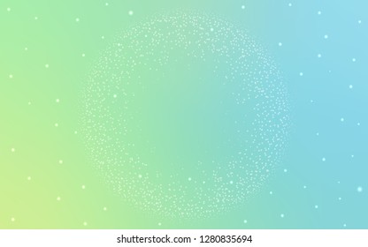 Light Blue, Green vector template with space stars. Shining colored illustration with bright astronomical stars. Pattern for astronomy websites.