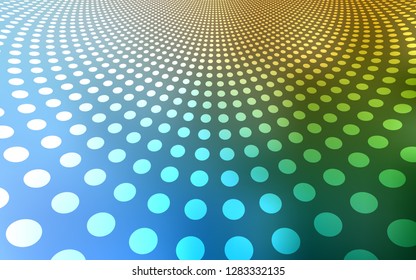 Light Blue, Green vector template with circles. Beautiful colored illustration with blurred circles in nature style. New design for ad, poster, banner of your website.