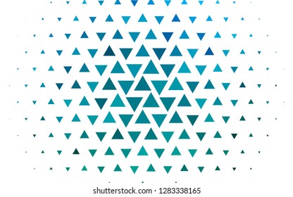 Light Blue, Green vector template with crystals, triangles. Glitter abstract illustration with triangular shapes. Pattern for busines ad, booklets, leaflets