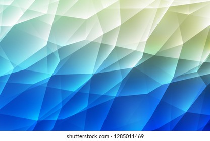 Light Blue, Green vector template with crystals, triangles. Decorative design in abstract style with triangles. Pattern for websites.