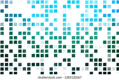 Light Blue, Green vector template with crystals, rectangles. Glitter abstract illustration with rectangular shapes. Modern template for your landing page.