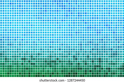 Light Blue, Green vector template with crystals, rectangles. Illustration with set of colorful rectangles. The template can be used as a background.