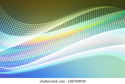 Light Blue, Green vector template with circles, triangles. Colorful illustration with circles and lines in futuristic style. Trendy design for wallpaper, fabric makers.