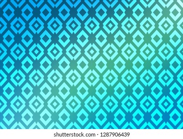 Light Blue, Green vector template with crystals, rectangles. Decorative design in abstract style with rectangles. The template can be used as a background.