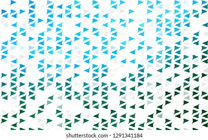 Light Blue, Green vector template with crystals, triangles. Modern abstract illustration with colorful triangles. Pattern for commercials.