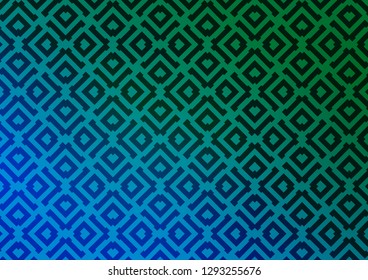Light Blue, Green vector template with sticks, squares. Shining colorful illustration with lines, rectangles. Pattern for websites, landing pages.