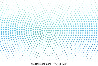 Light Blue, Green vector  template with circles. Glitter abstract illustration with blurred drops of rain. Pattern for futuristic ad, booklets.