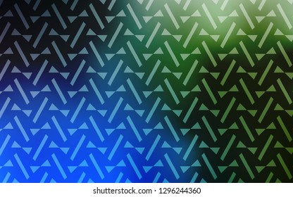 Light Blue, Green vector template with lines, triangles. Abstract gradient illustration with triangles, lines. Smart design for your adverts.
