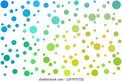 Light Blue, Green vector  template with circles. Abstract illustration with colored bubbles in nature style. Design for poster, banner of websites.