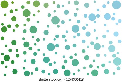 Light Blue, Green vector  template with circles. Beautiful colored illustration with blurred circles in nature style. Design for poster, banner of websites.