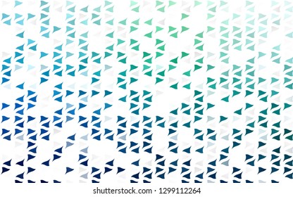 Light Blue, Green vector template with crystals, triangles. Glitter abstract illustration with triangular shapes. Template for wallpapers.