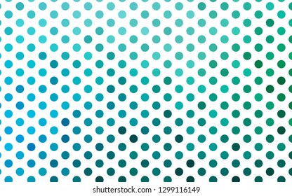 Light Blue, Green vector template with circles. Abstract illustration with colored bubbles in nature style. Pattern for ads, booklets.