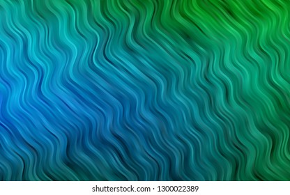 Light Blue, Green vector template with lava shapes. A sample with blurred bubble shapes. The elegant pattern for brand book.