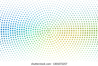 Light Blue, Green vector  template with circles. Glitter abstract illustration with blurred drops of rain. Pattern for textures of wallpapers.