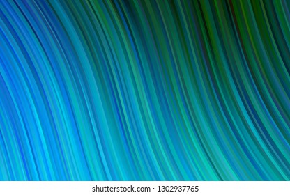 Light Blue, Green vector template with bent ribbons. Creative illustration in halftone marble style with gradient. Marble design for your web site.