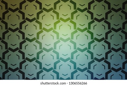 Light Blue, Green vector template with curved lines. Modern gradient abstract illustration with bandy lines. Abstract design for your web site.