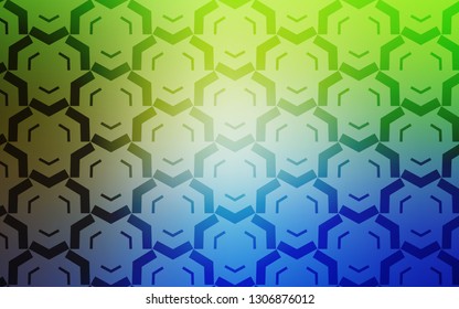 Light Blue, Green vector template with wry lines. A completely new colorful illustration in simple style. Abstract style for your business design.