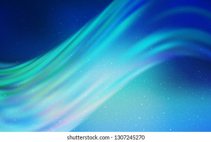 Light Blue, Green vector template with space stars. Modern abstract illustration with Big Dipper stars. Template for cosmic backgrounds.