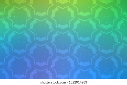 Light Blue, Green vector template with lines. Modern gradient abstract illustration with bandy lines. New composition for your brand book.