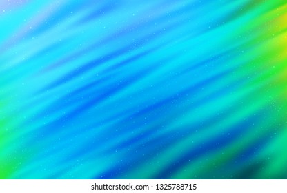 Light Blue, Green vector template with space stars. Modern abstract illustration with Big Dipper stars. Pattern for astronomy websites.