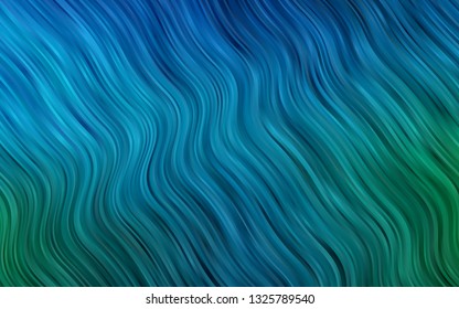 Light Blue, Green vector template with bent ribbons. Blurred geometric sample with gradient bubbles.  A completely new marble design for your business.
