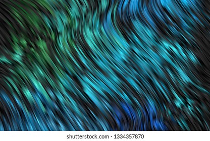 Light Blue, Green vector template with liquid shapes. Modern gradient abstract illustration with bandy lines. A completely new template for your business design.