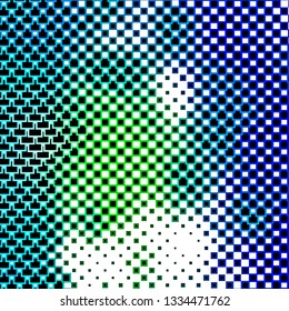 Light Blue, Green vector template with rectangles. Abstract gradient illustration with rectangles. Best design for your ad, poster, banner.