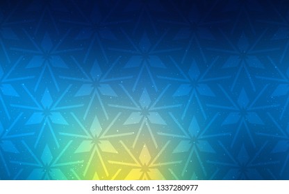 Light Blue, Green vector template with crystals, triangles. Decorative design in abstract style with triangles. Pattern for websites.