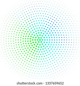 Light Blue, Green vector template with neon stars. Shining colorful illustration with small and big stars. Pattern for wrapping gifts.